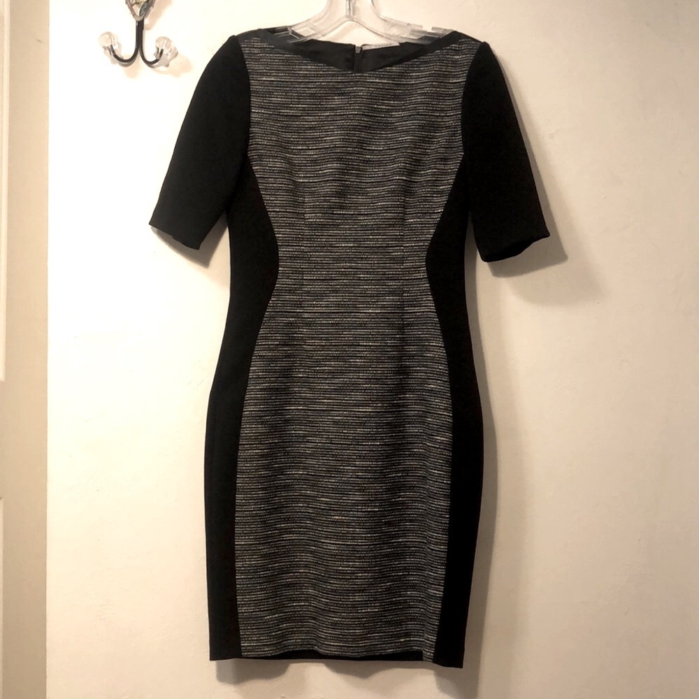T Tahari Tailored Dress in Black/White, Sz. 2